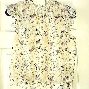 Express ruffled sleeve top